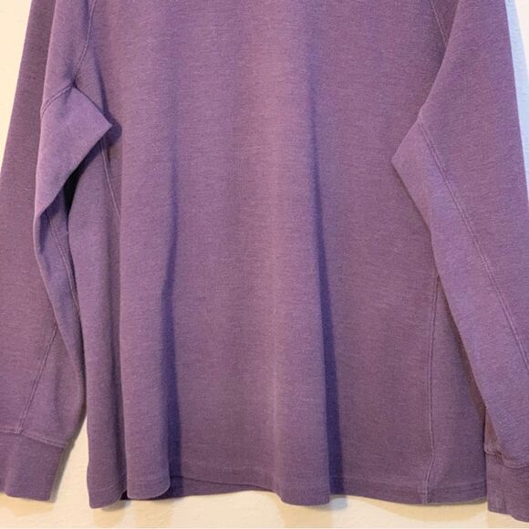 DULUTH Purple Long Sleeve Ribbed Sweatshirt Women’s 2XL Crew Thick Warm Thermal - Picture 5 of 9